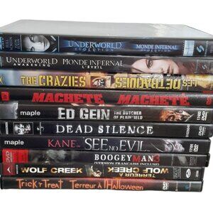 Horror Movie DVD Bulk Lot Wolf Creek Boogeyman 3 Ed Gein Crazies Trick 'r Treat